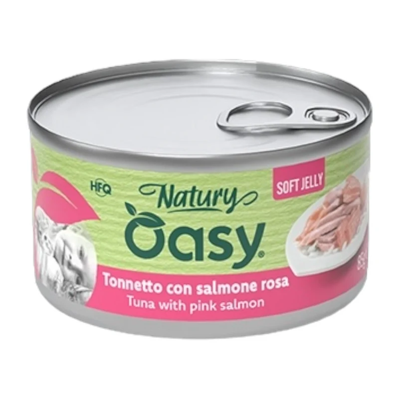 OASY Gatto Natury Broth Tonno con Salmone Rosa 85gr