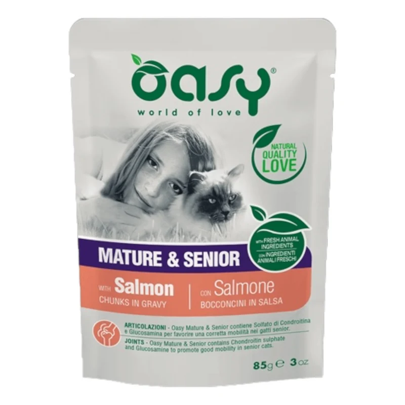OASY Gatto Senior&Mature Bocconcini in Salsa al Pollo 85gr