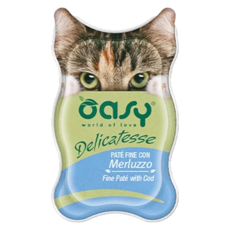 OASY Gatto Delicatesse Patè con Merluzzo 85gr