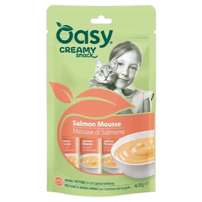 OASY Snack Gatto Creamy Mousse di Salmone 4X15gr