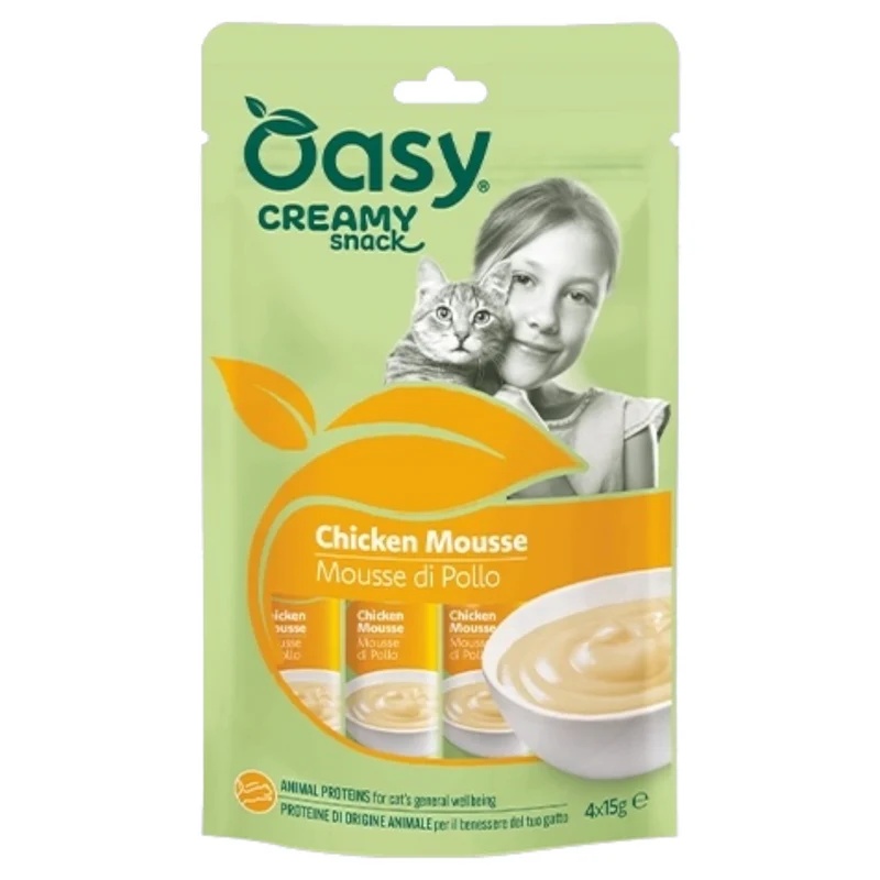 OASY Snack Gatto Creamy Mousse di Pollo 4X15gr