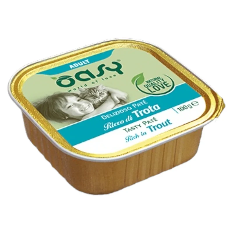 OASY Gatto Adult Patè di Trota 100Gr