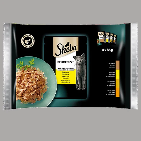 Sheba Delicatezze in Gelatina Selezione Delicata 4x85g