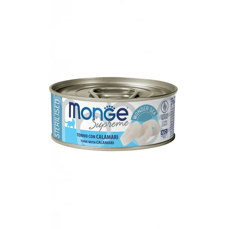 Monge Supreme Sterilised - Tonno con Calamari 80g Lattina