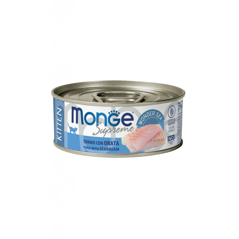 Monge Supreme Kitten - Tonno con Spigola 80g Lattina