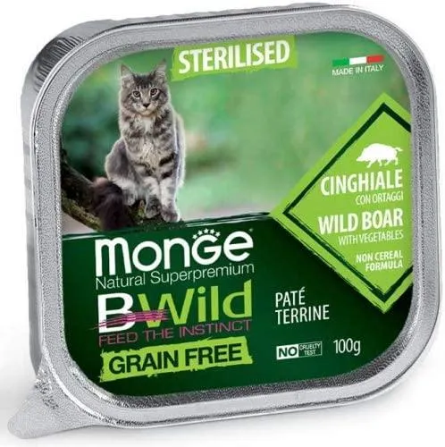 Monge Bwild Grain Free Sterilised Cinghiale 100g