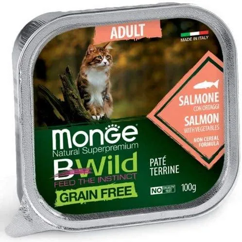 Monge Bwild Grain Free Salmone Ortaggi Gatto 100g