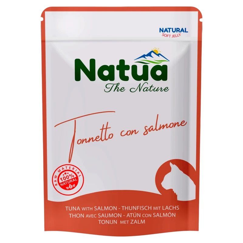 NATUA Gatto Busta Natural Tonno con Salmone 70gr
