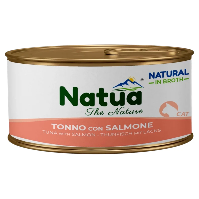 NATUA Cat Broth Natural Tonno con Salmone 85Gr
