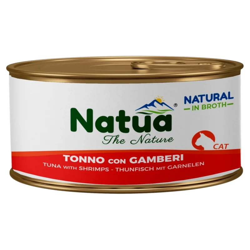 NATUA Cat Broth Natural Tonno con Gamberi 85Gr