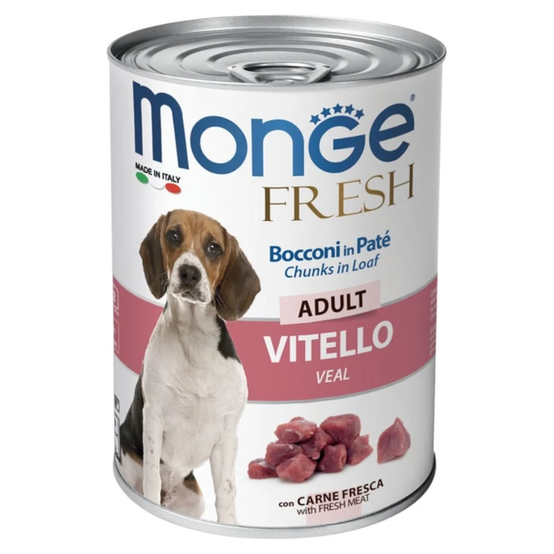 MONGE Fresh Cane Bocconi Adult Vitello 400gr