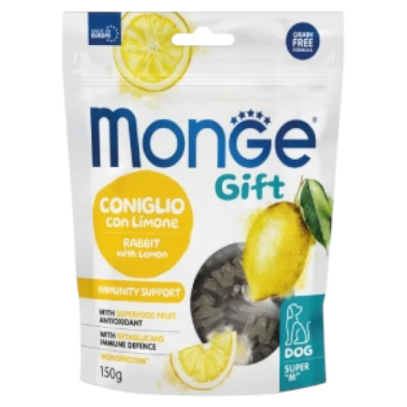 MONGE Gift Cane Super M Immunity Support Coniglio con Limone 150Gr