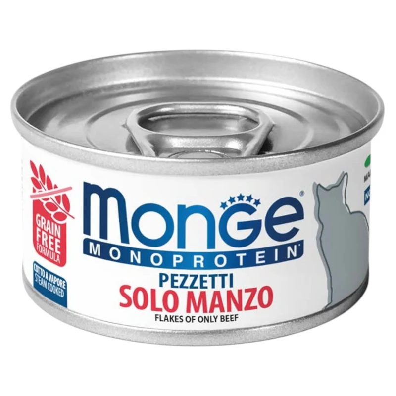 MONGE Gatto Monoprotein Sfilaccetti Manzo 80gr