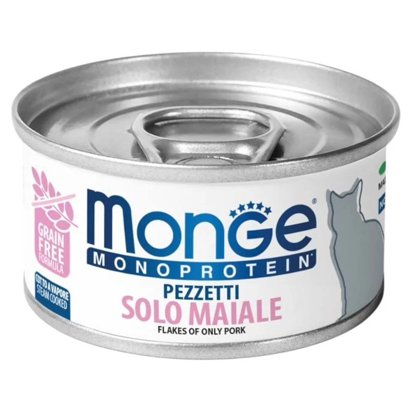MONGE Gatto Monoprotein Sfilaccetti Maiale 80gr