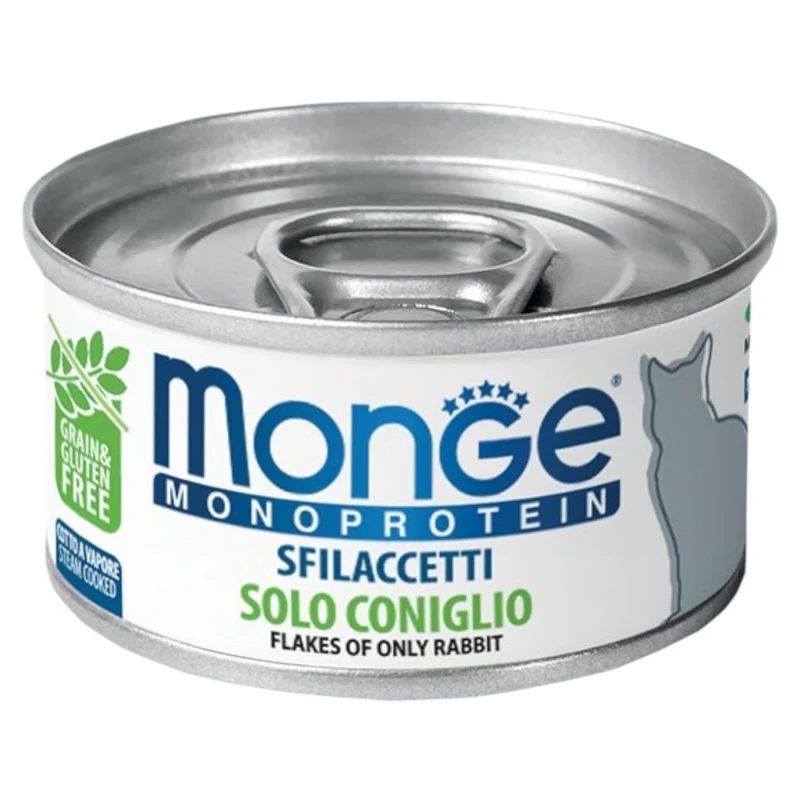 MONGE Gatto Monoprotein Sfilaccetti Coniglio 80gr