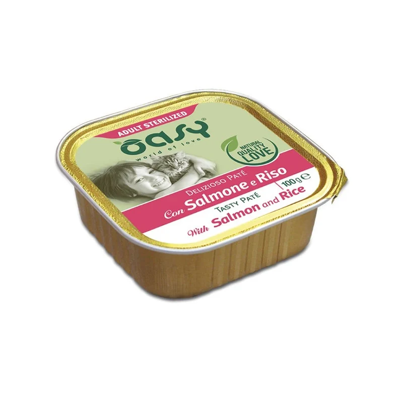 Oasy Deliziono Paté Adult Sterilized Salmone 100g Umido per Gatti Sterilizzati