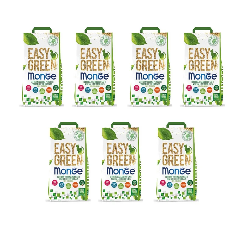 7x3,5kg Monge Easy Green - Lettiera da WC Ecologica Naturale