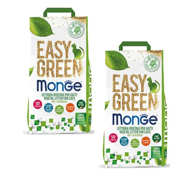 2x3,5kg Monge Easy Green - Lettiera da WC Ecologica Naturale