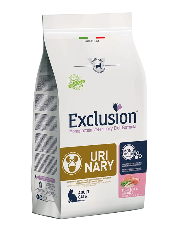 Exclusion Diet Urinary Maiale e Piselli 1,5kg - Cibo per Gatti