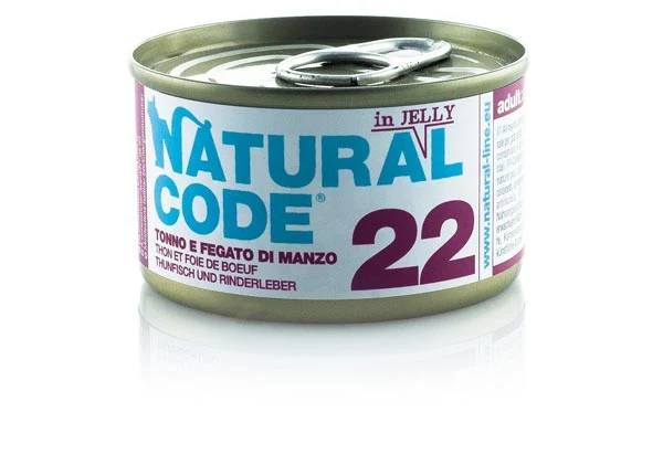 Natural Code 22 Tonno e Fegato di Manzo 85g Umido per Gatti