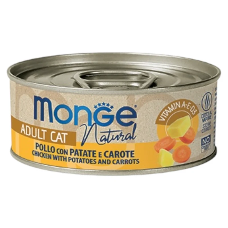 MONGE Gatto Natural Pollo con Patate e Carote 80gr