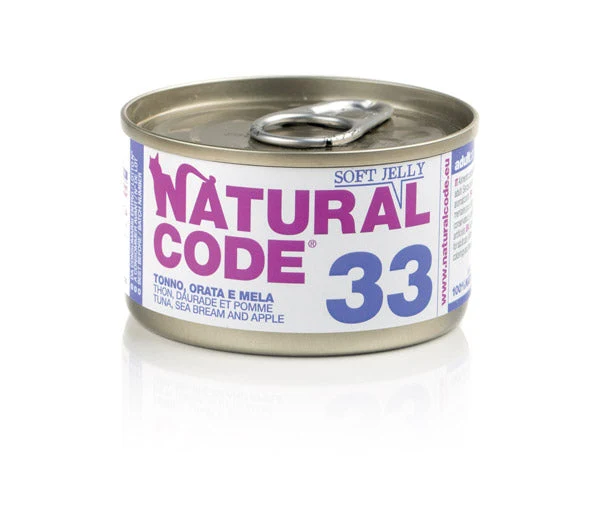 Natural Code 33 Tonno Orata e Mela 85g Umido per Gatti
