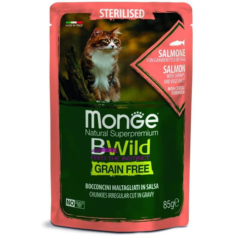Monge BWild Grain Free Salmone con Gamberetti 85g