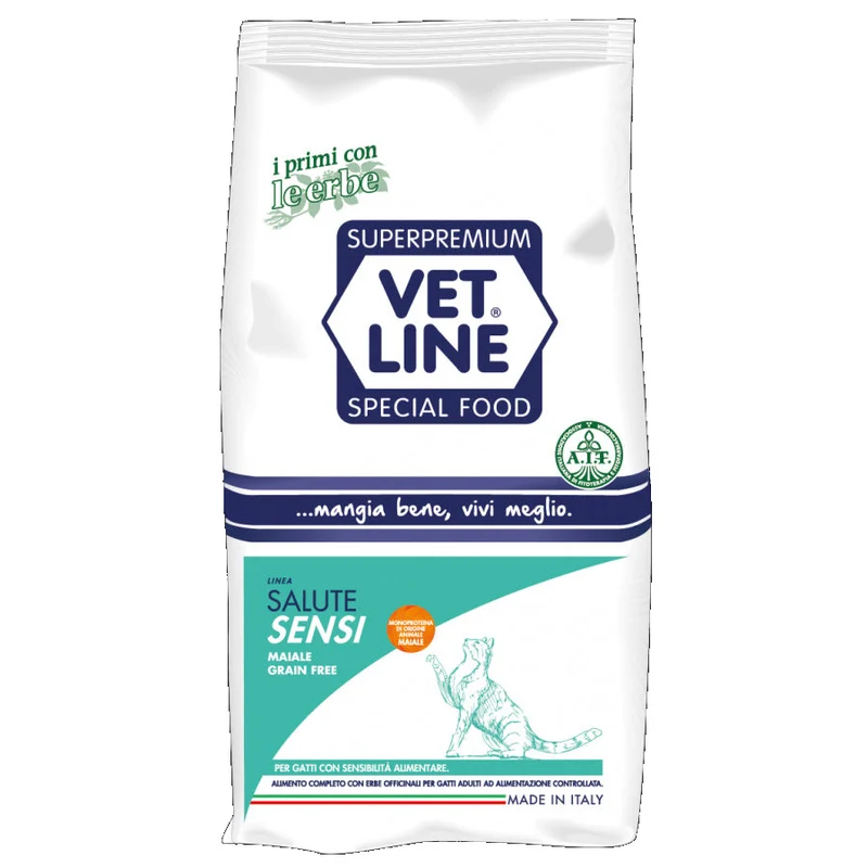 Vet Line Salute SENSI Maiale Grain Free 400g Crocchette Gatti