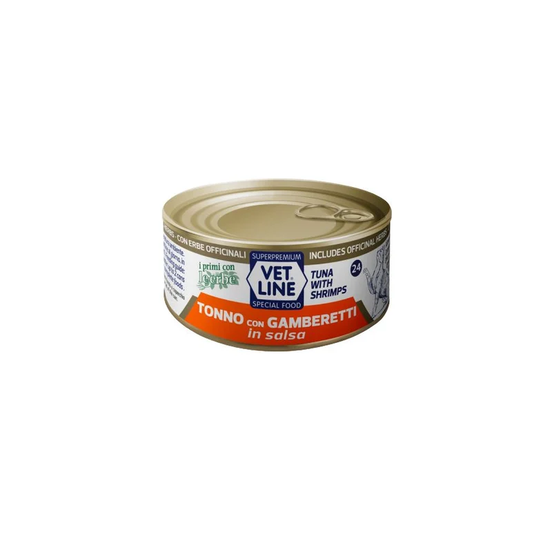 Vet Line Tonno con Gamberetti in Salsa 70g Umido per Gatti