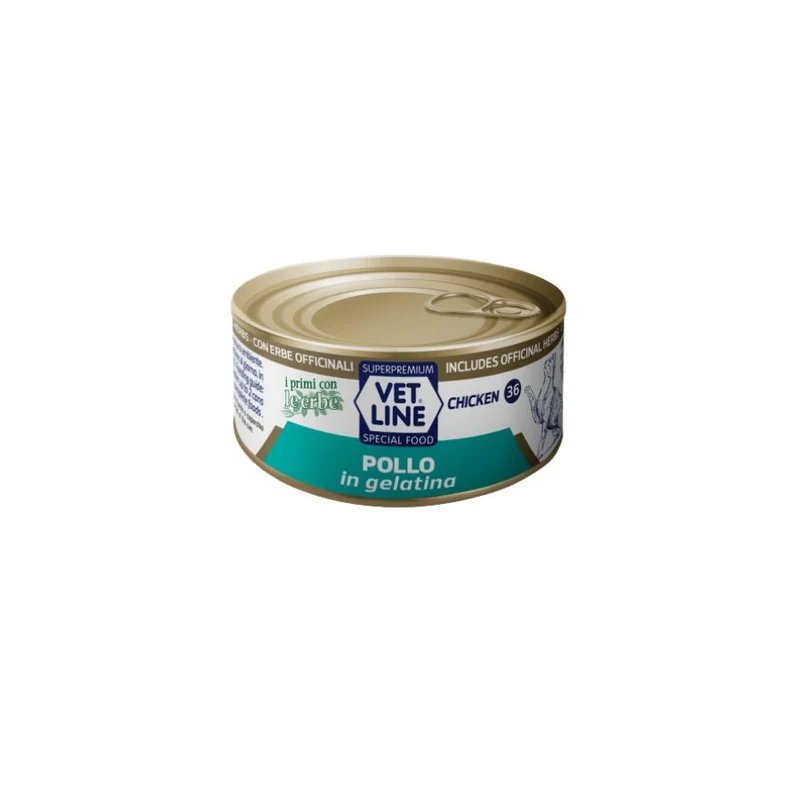 Vet Line Pollo in Gelatina 70g Umido per Gatti