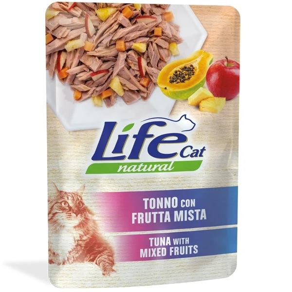 Life Cat Natural Tonno con Frutta Mista 70g - Cibo Umido per Gatti