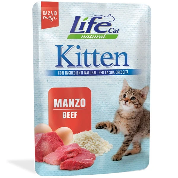 Life Cat Natural Kitten Manzo 70g