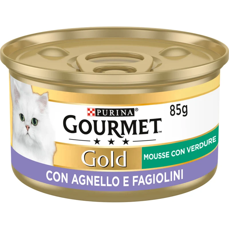 Gourmet Gold Mousse con Agnello e Fagiolini 85g - Umido Gatto