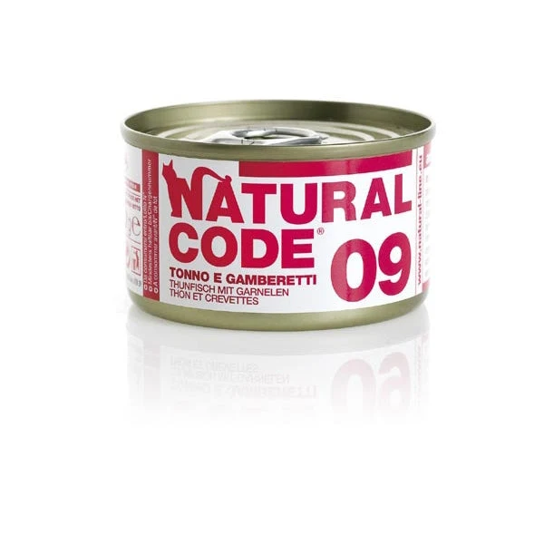 Natural Code 09 Tonno e Gamberetti 85g Umido per Gatti