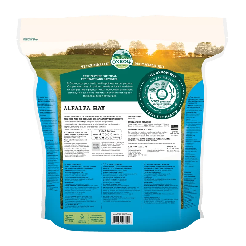Oxbow Alfalfa Fieno Conigli e Roditori 1,13kg