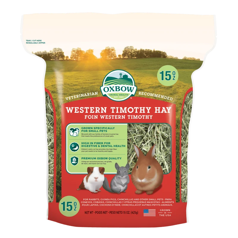 Oxbow Fieno di Fleolo Western Timothy Hay 425gr Per Conigli Cavie e Chinchillà