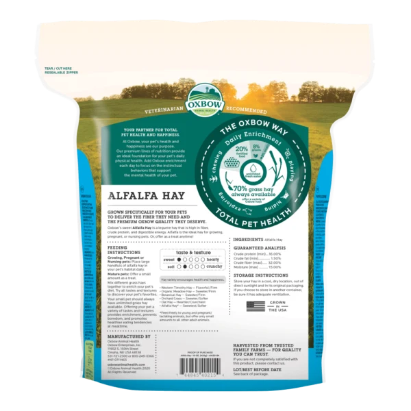 Oxbow Alfalfa Fieno Conigli e Roditori 425 g