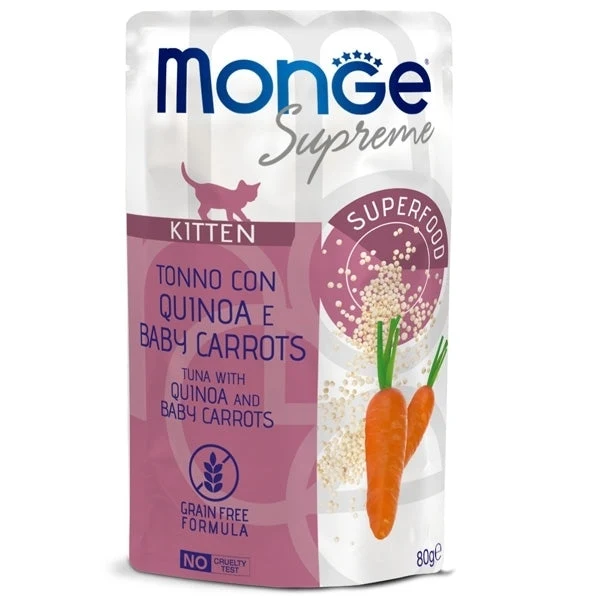 Monge Supreme Kitten - Tonno con Quinoa e Baby Carrots 80g Busta