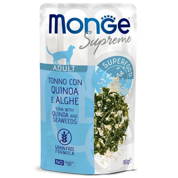 Monge Supreme Adult - Tonno con Quinoa e Alghe 80g Busta