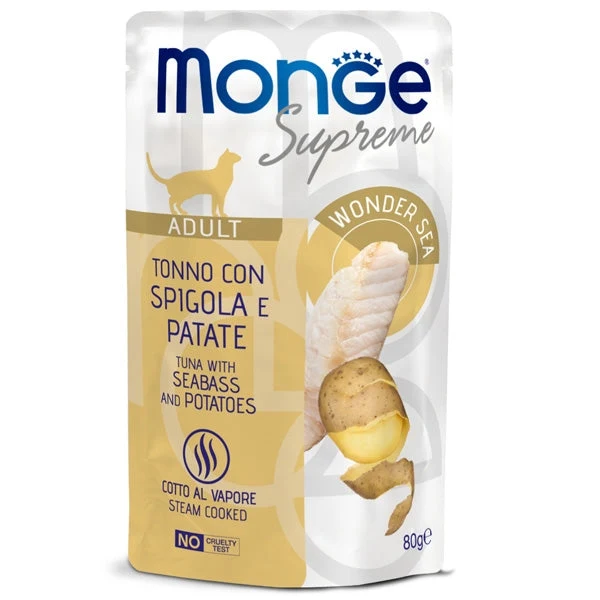 Monge Supreme Adult - Tonno con Spigola e Patate 80g Busta
