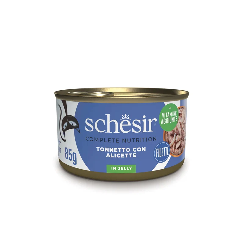 Schesir Tonnetto con Alicette 85g in Jelly - Cibo Umido per Gatti