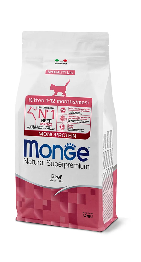 Monge Natural Superpremium Kitten Monoprotein Manzo 1,5 kg