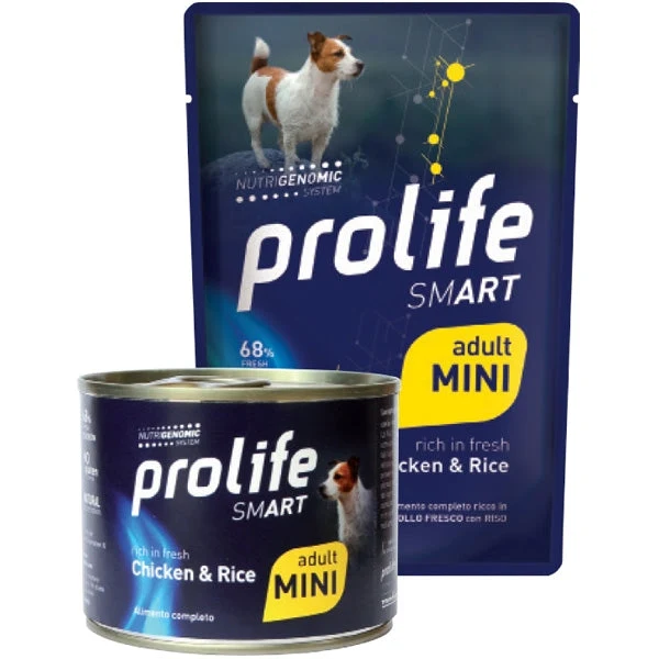 Prolife Smart Adult Mini Pollo e Riso 200g - Cibo Umido per Cani
