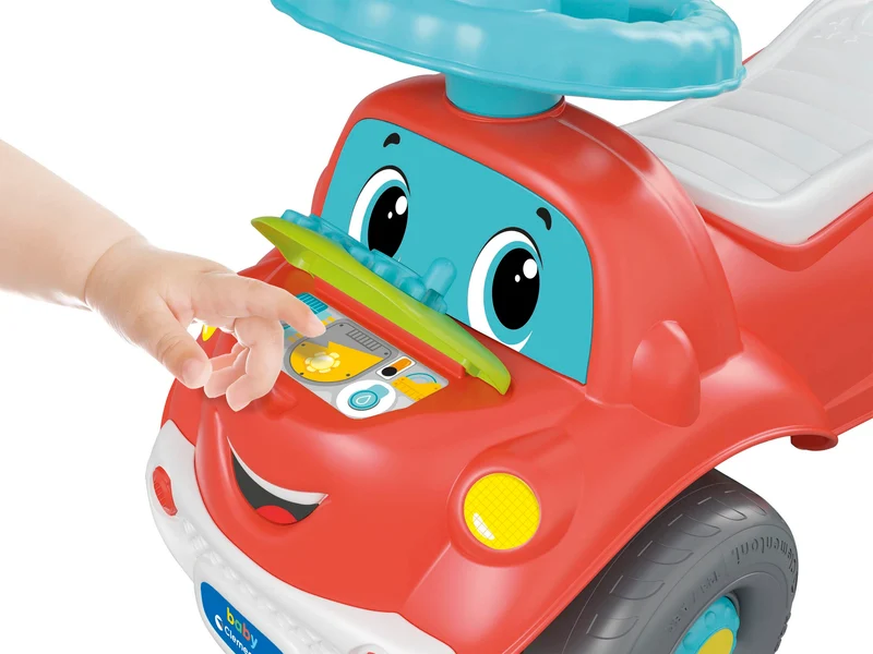 Baby Clementoni - Nicolò Go Go 3 in 1, Macchinina Bambino 1 Anno, Gioco Prima Infanzia Primi Passi, Cavalcabile e Centro Attività Italiano e Inglese, Stimola Motilità e Curiosità, Made in Italy, 17747