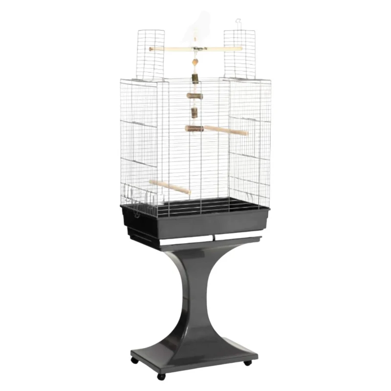 LEOPET Gabbia per Uccelli Soraya Cromo con Stand