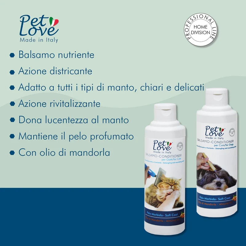 Pet Love Balsamo Profumato Districante Scioglinodi per Cani – Azione Districante e Nutriente – 250 ml