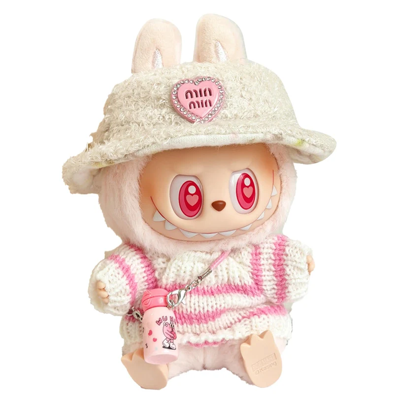 May Huang Vestiti per bambole di peluche da 17 cm per Labubu (H)