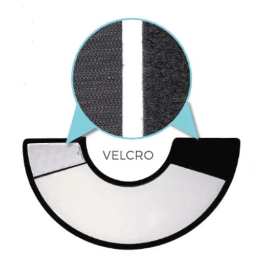 LEOPET Collare Elisabetta con velcro M