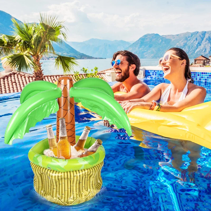 Glovios Palma Gonfiabile Raffredda Bottiglie, Secchiello per Ghiaccio, Piscina per Feste in Spiaggia