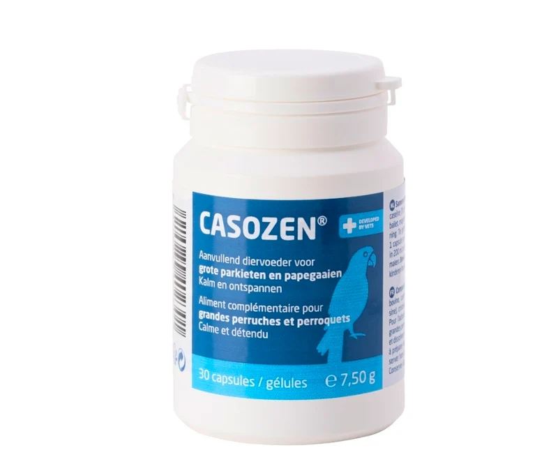 Casozen® - Rimedio naturale per lo stress e la strappatura delle piume nei pappagalli e parrocchetti di grandi dimensioni.